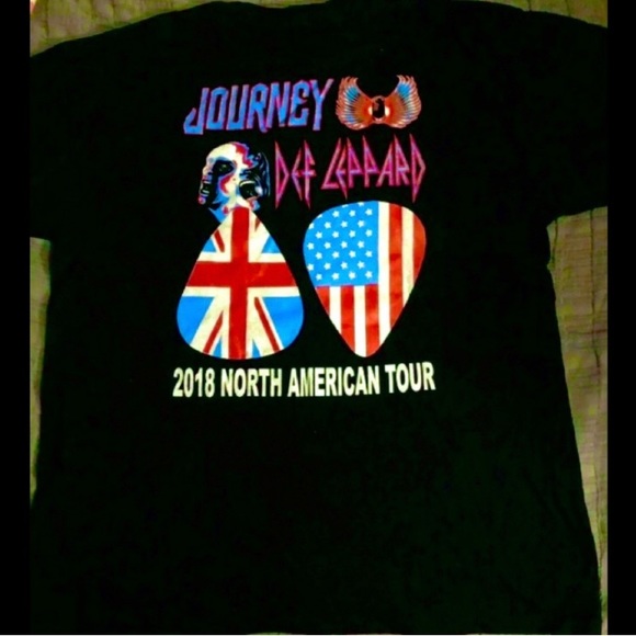 Def Leppard + Journey Tshirt from 2018 North American Concert Tour Mens XL NEW - Picture 2 of 2